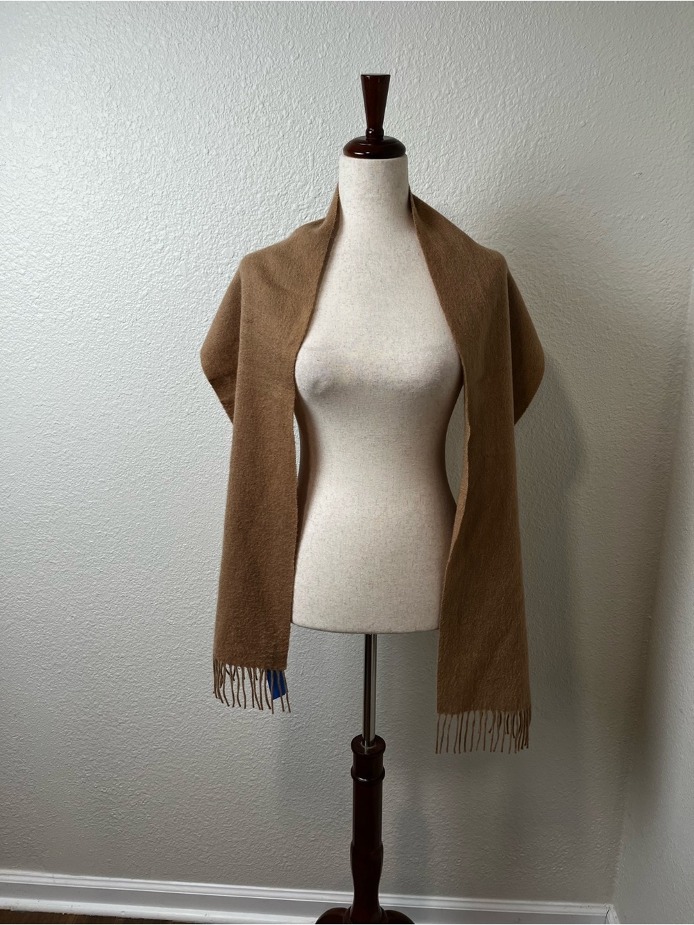 Coach One Size Camel Wool/Cashmere Scarf